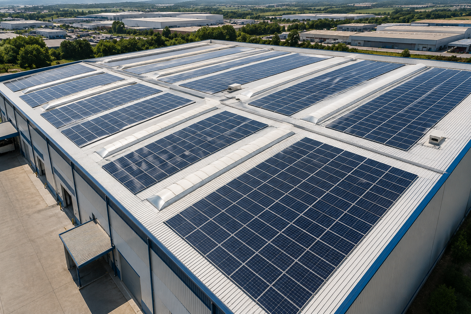 Alquilar tejado para placas solares Alquilar tejado para placas solares en una nave industrial
