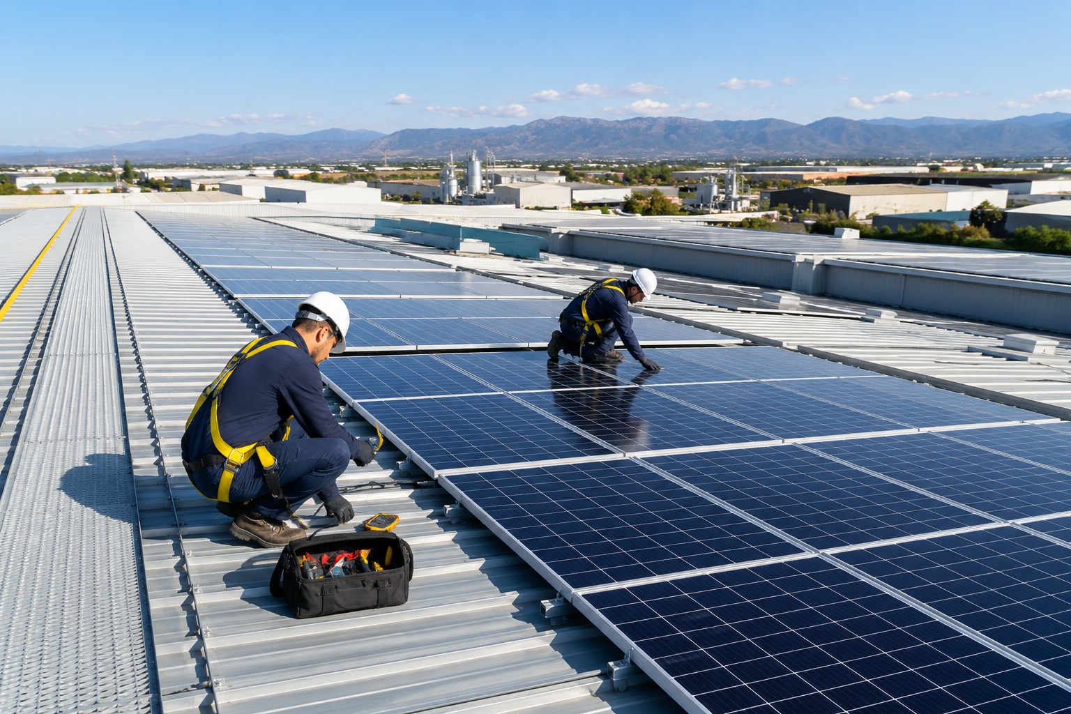 Mantenimiento cubierta placas solares alquiler