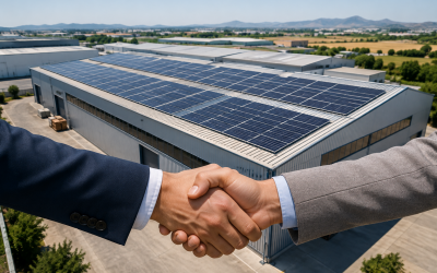 ¿Puedo vender una nave que tiene la cubierta alquilada para placas solares?